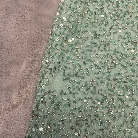 Retrofete Nolan Turquoise Powder Sequin Mini Dress 3158 - Picture 4 of 14